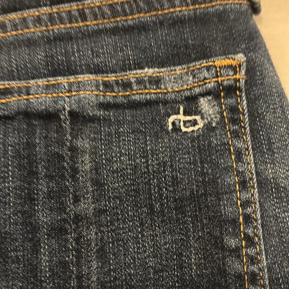 rag & bone Collette Capri jeans SZ 30 distressed dark rinse skinny leg soft - Picture 13 of 13